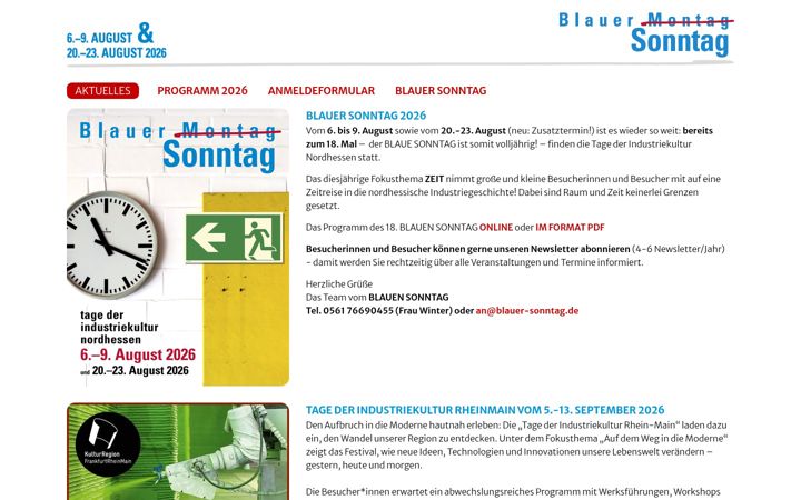 Screenshot of blauer-sonntag.de