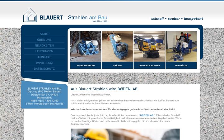Screenshot of blauert-strahlen.de