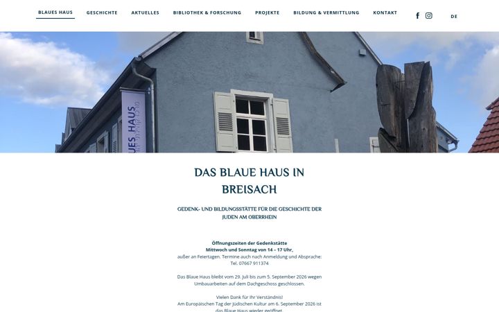 Screenshot of blaueshausbreisach.de