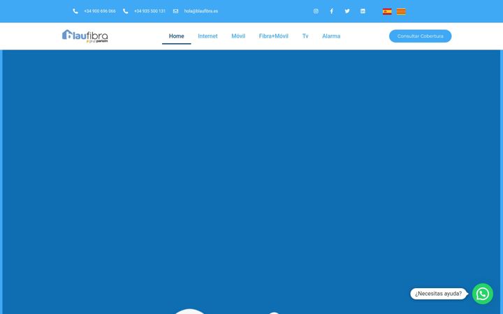 Screenshot of blaufibra.es