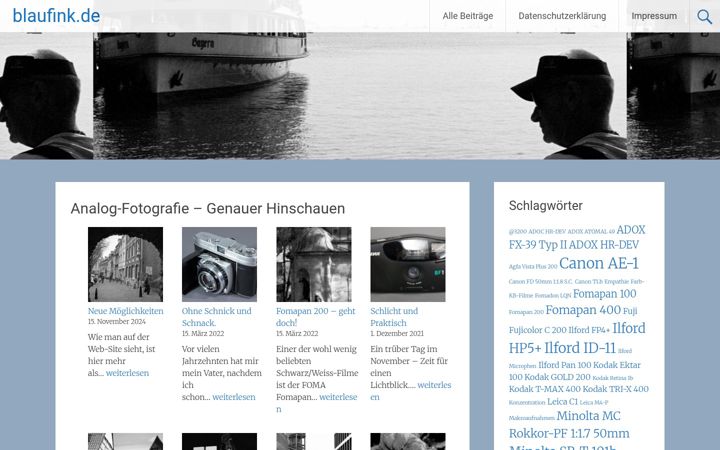 Screenshot of blaufink.de