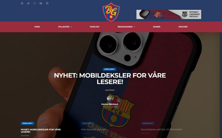 Screenshot di blaugrana.no