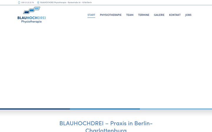 Screenshot of blauhochdrei.de