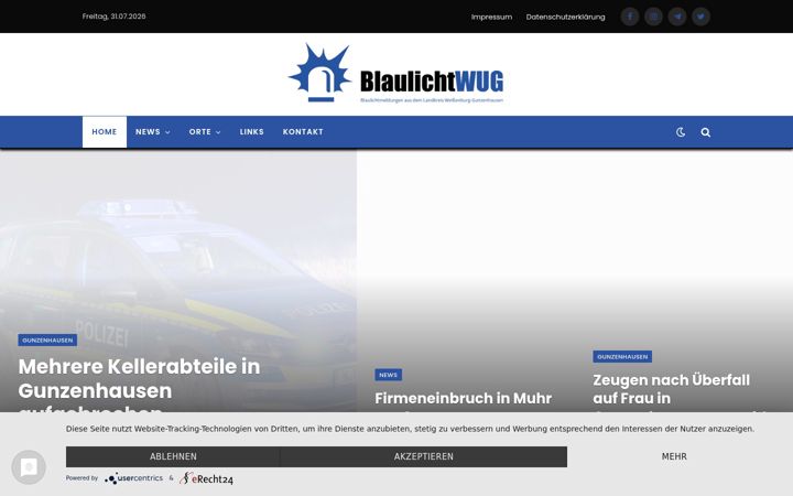 Ekrano kopija blaulicht-wug.de
