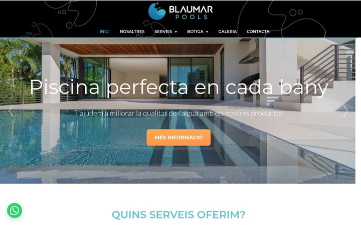 Screenshot van blaumarpools.com.es