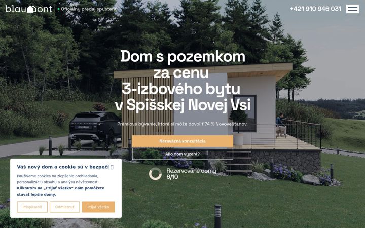 Screenshot of blaumont.sk