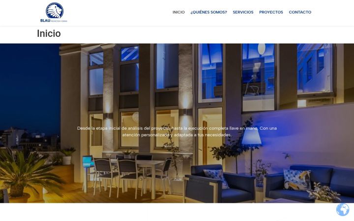 Screenshot of blauproyectos.com