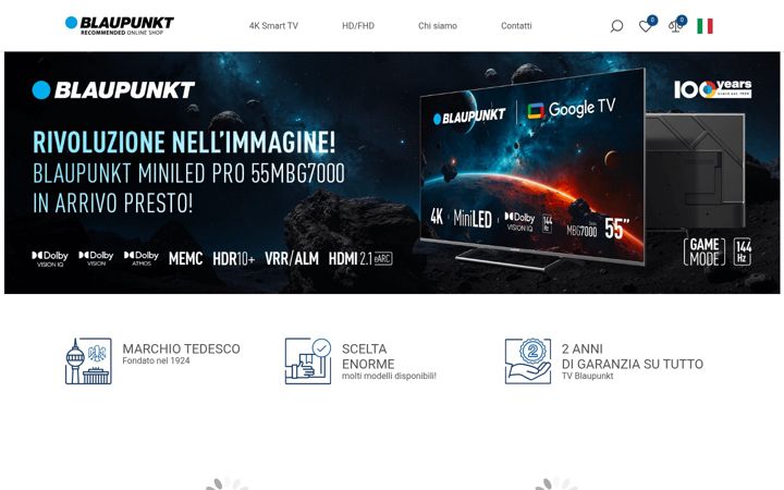 Screenshot of blaupunkt-tv.it