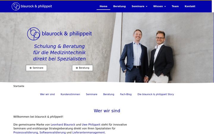 Ekrānuzņēmums no blaurockphilippeit.com