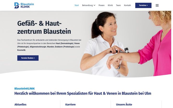 Screenshot of blausteinklinik.de