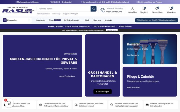 Screenshot of blausweta-rasur.de