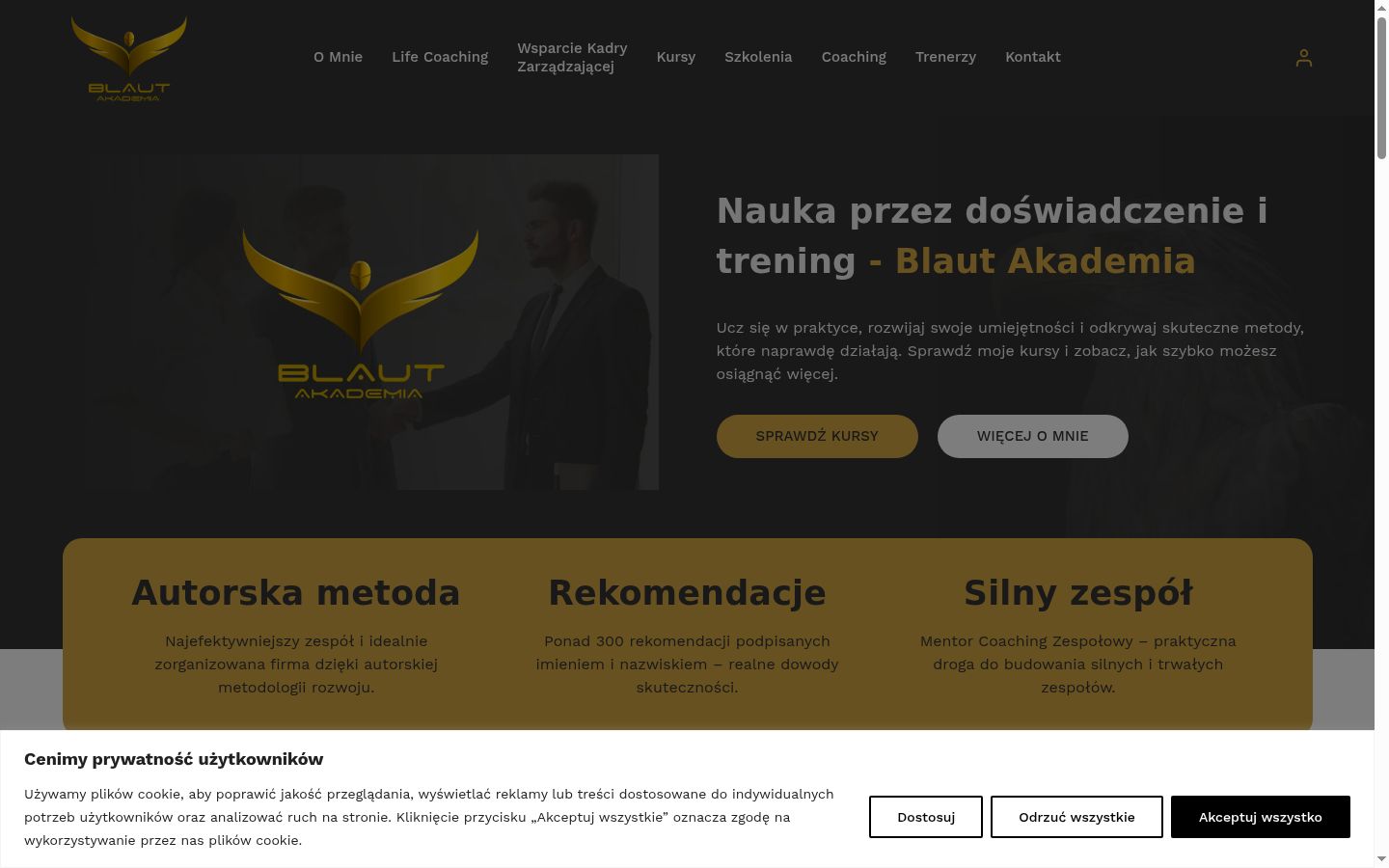 Captura de ecrã do banner de consentimento apresentado antes de qualquer interação