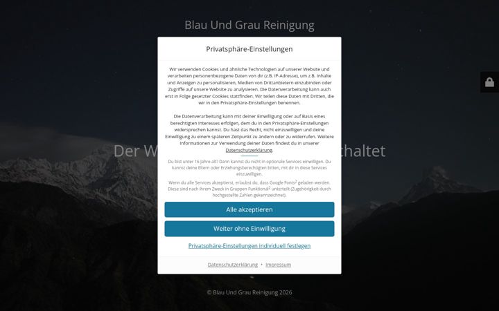 Screenshot of blauundgrau.de