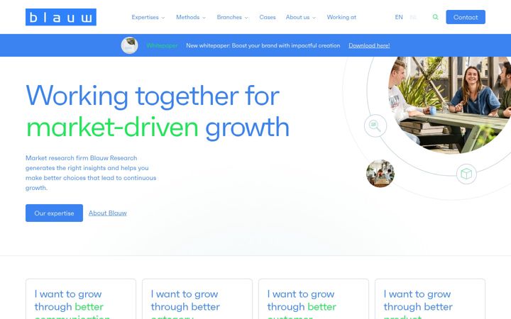 Screenshot of blauw.eu