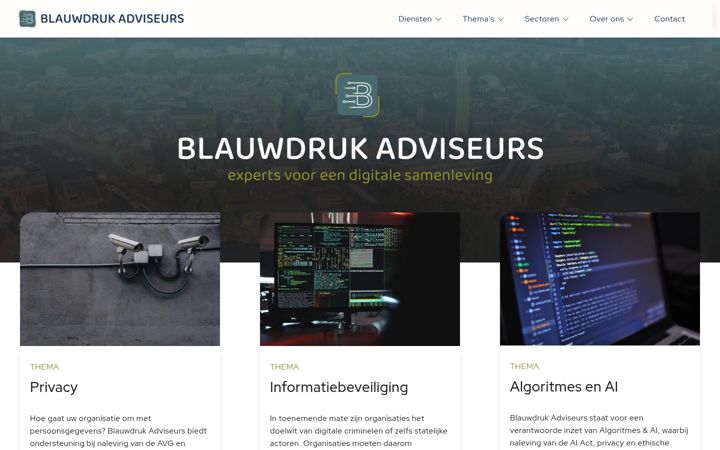 Captură de ecran a blauwdrukadviseurs.nl