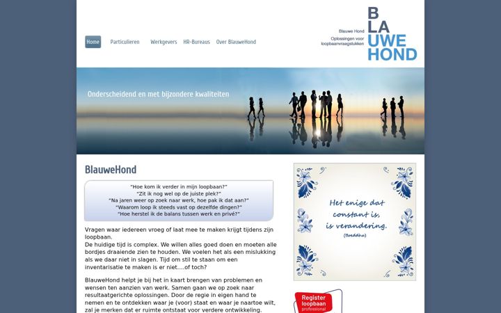 Screenshot of blauwehond.nu