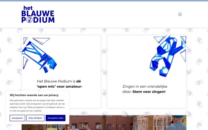 Screenshot di blauwepodium.nl