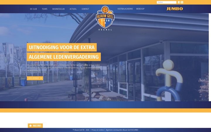Screenshot of blauwgeel.nl