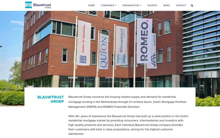 Screenshot of blauwtrustgroep.com