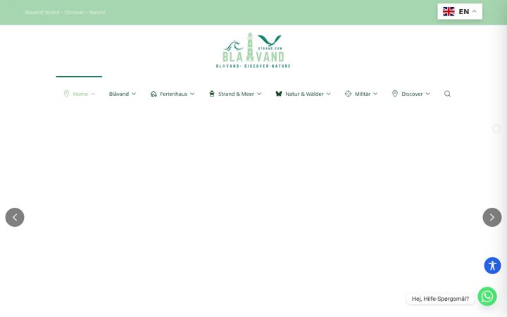 Captură de ecran a blavandstrand.com
