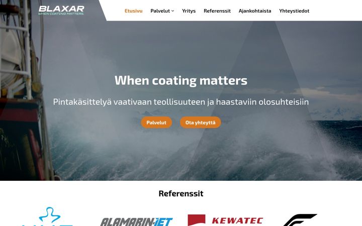 Screenshot of blaxar.fi