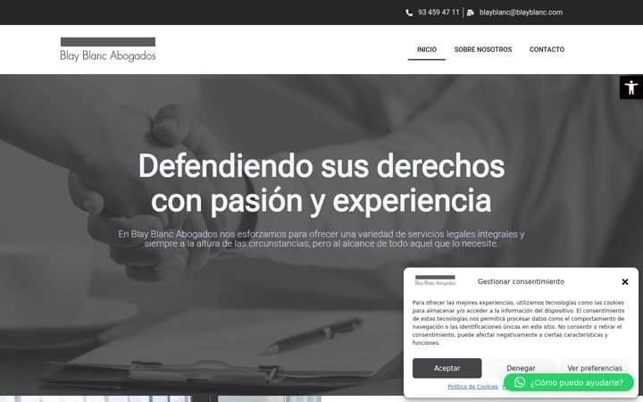 Screenshot of blayblancabogados.net