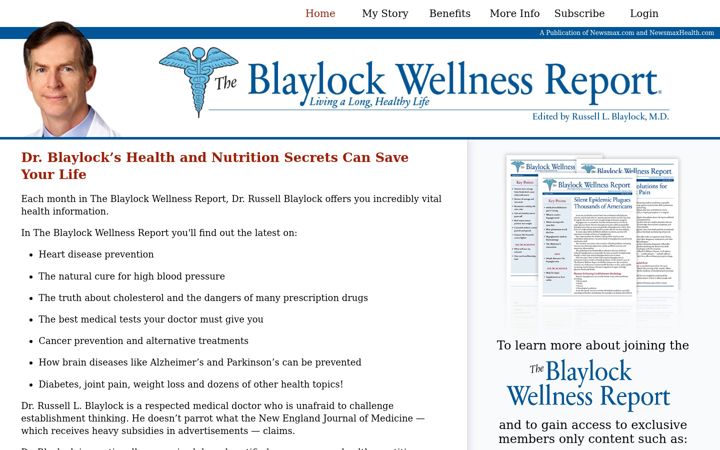 Screenshot stránky blaylockwellness.com