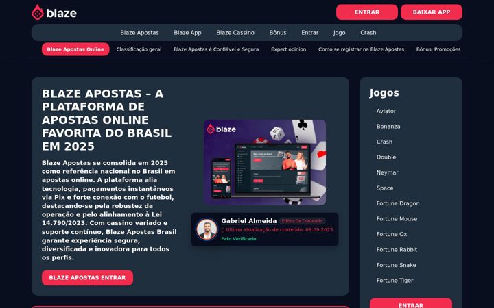 Screenshot of blaze-apostas.com