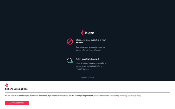 Screenshot of blaze.com