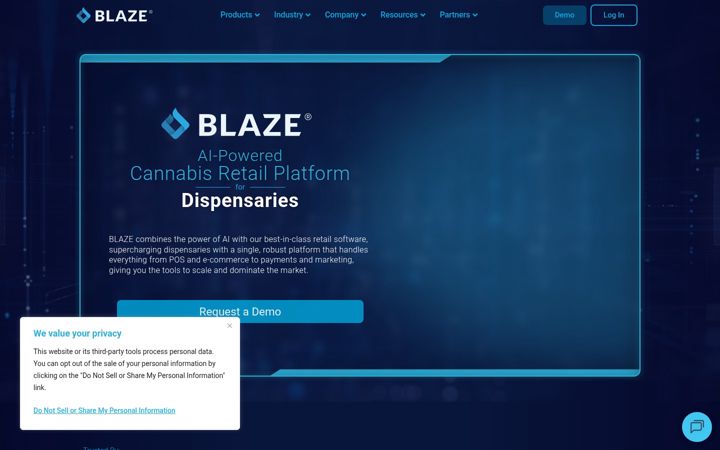 Screenshot of blaze.me