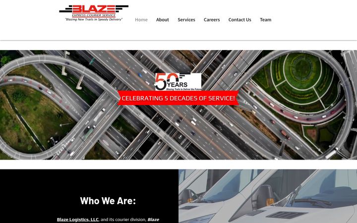 Screenshot του blazecourier.com