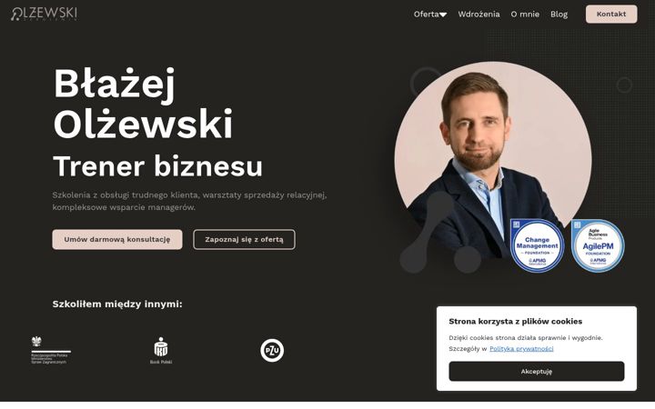 Screenshot του blazejolzewski.com