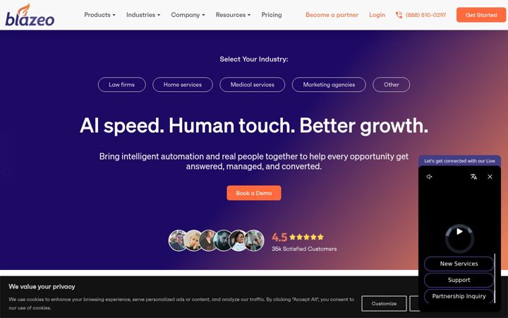 Screenshot of blazeo.com