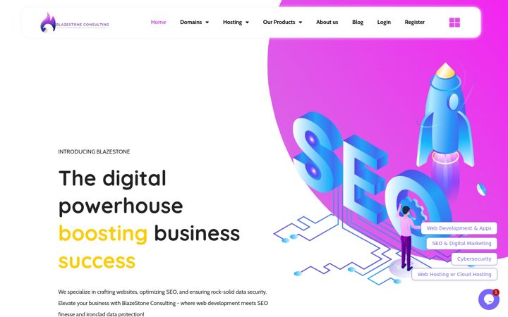 Screenshot di blazestonehosting.net
