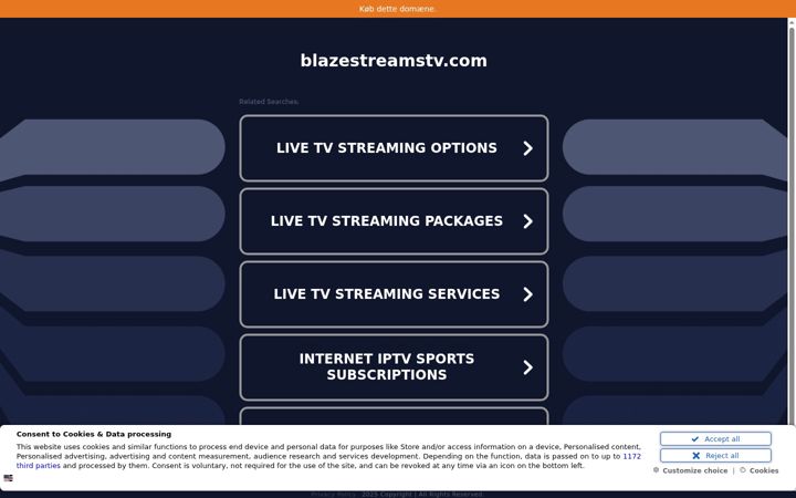 Screenshot of blazestreamstv.com