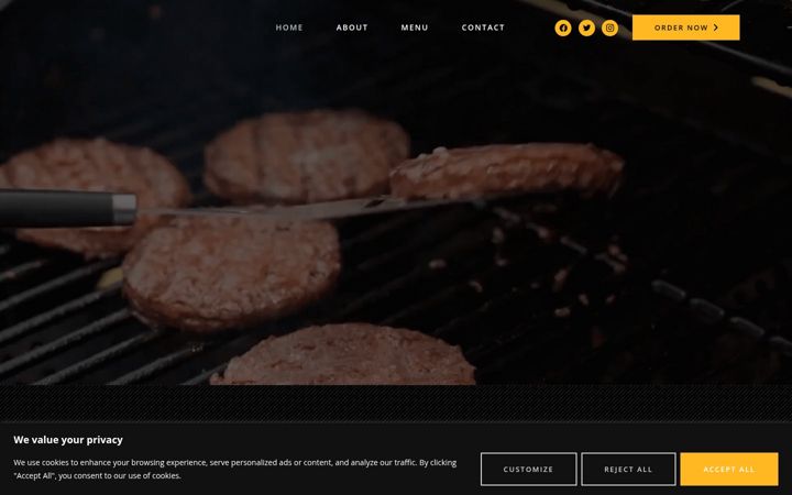 Ekrano kopija blazin-burgers.com