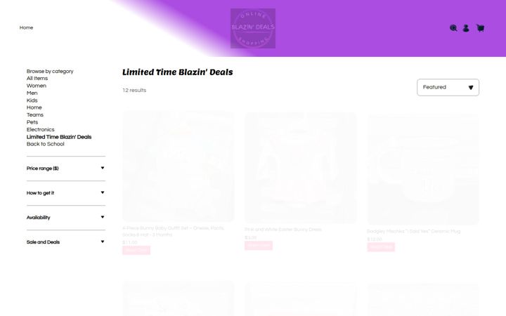 Screenshot of blazin.deals
