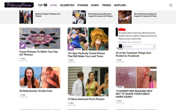 Screenshot of blazingbawa.com