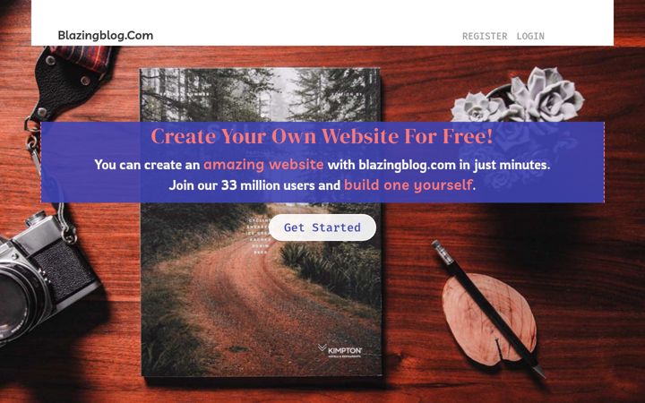 Kuvakaappaus sivustosta blazingblog.com