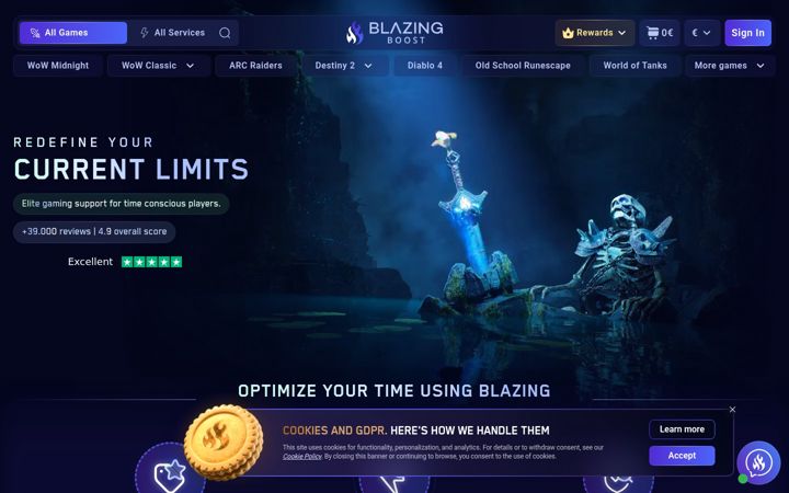 Screenshot of blazingboost.com