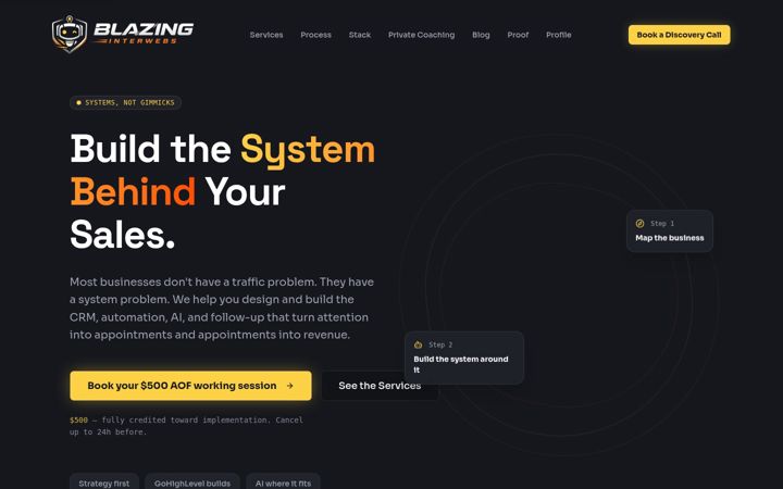 Screenshot of blazinginterwebs.com