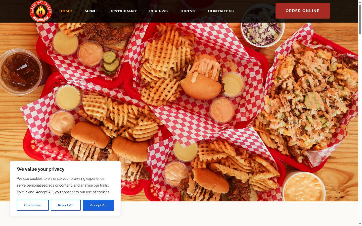 Screenshot του banner συγκατάθεσης που εμφανίστηκε πριν από οποιαδήποτε αλληλεπίδραση