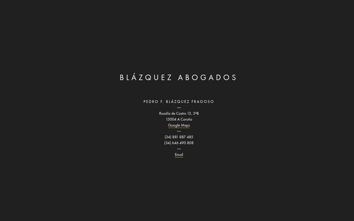 Screenshot of blazquezfragosoabogados.es