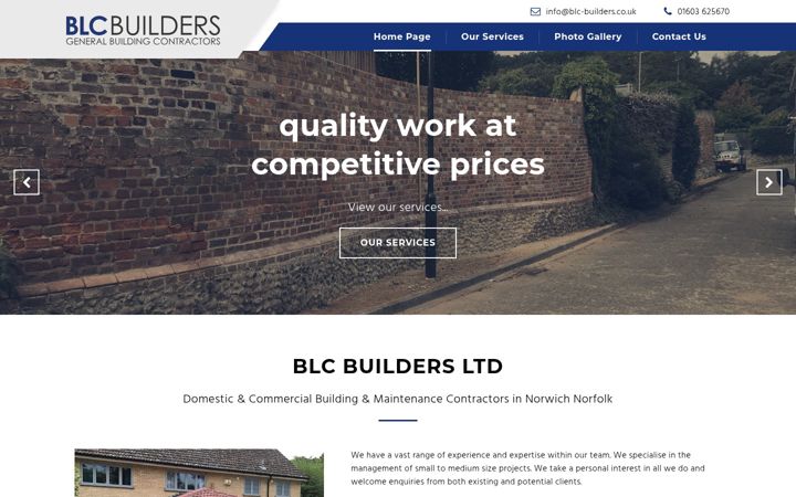 Screenshot of blc-builders.co.uk
