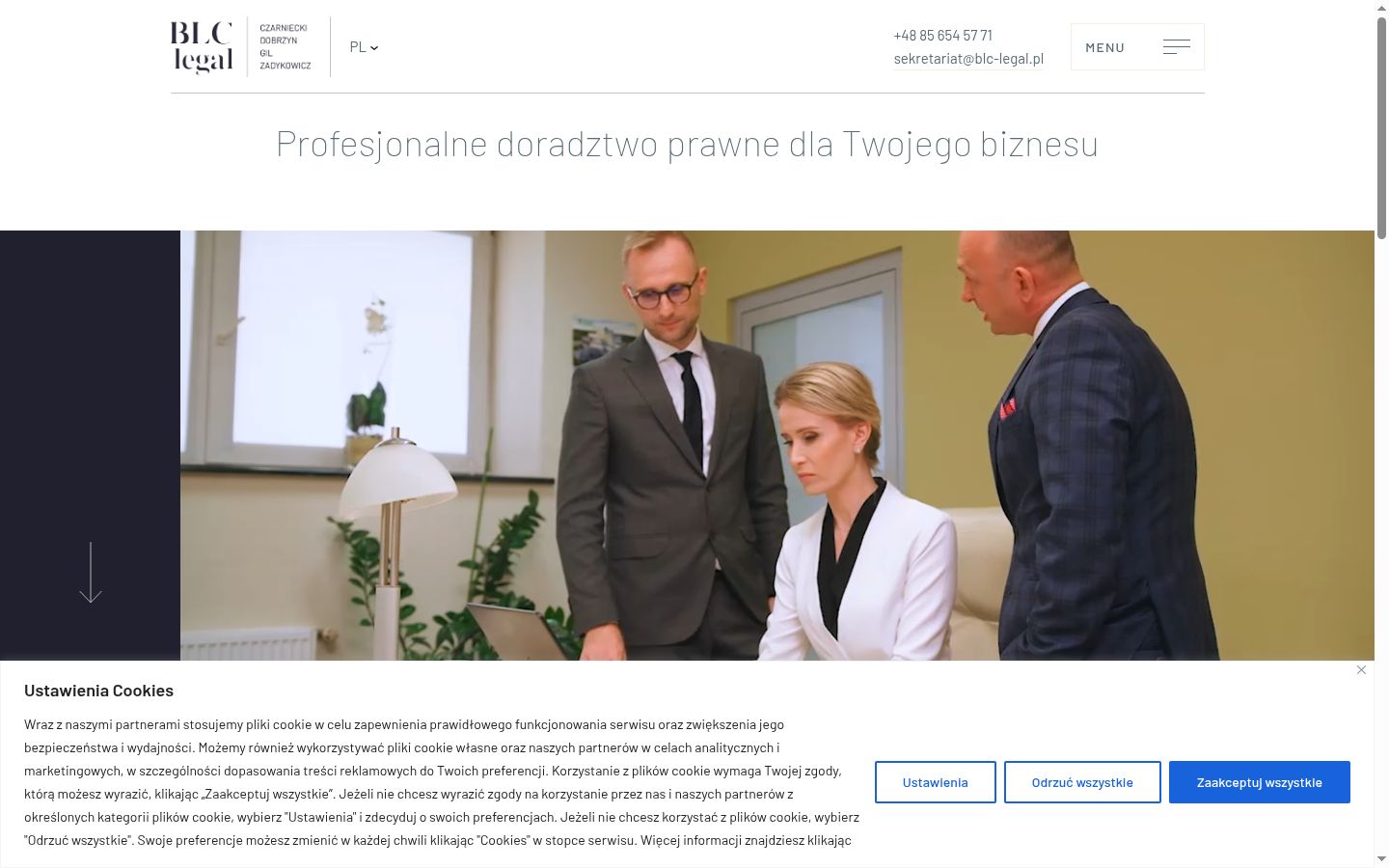 Ekrānuzņēmums ar piekrišanas baneri, kas tika rādīts pirms jebkādas mijiedarbības