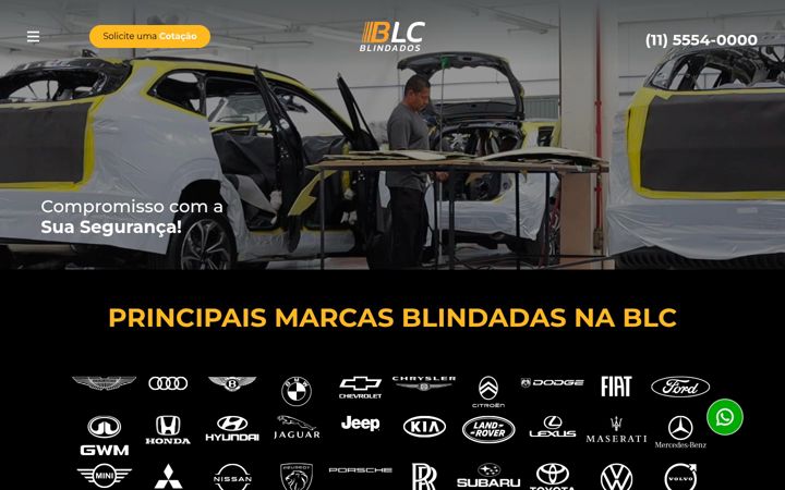 Screenshot van blcblindados.com.br