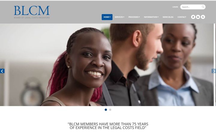 Screenshot of blcm.co.za