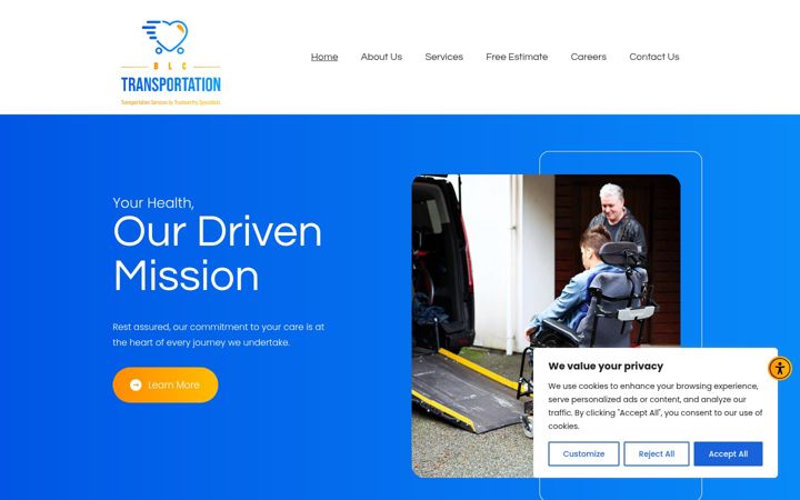 Screenshot of blctransportation.com