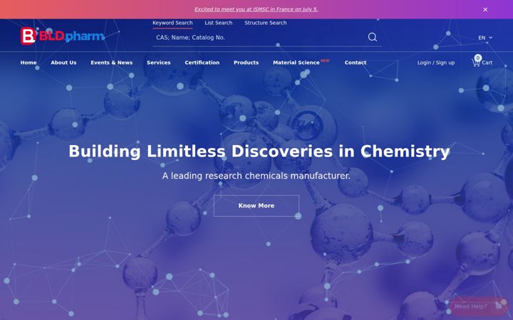 Screenshot of bldpharm.com