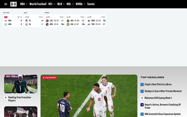 Zrzut ekranu bleacherreport.com